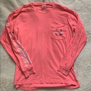 PINK VICTORIA’S SECRET LONG SLEEVE LOGO TEE